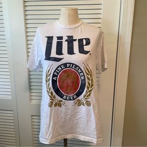 Miller Lite White Logo T-Shirt